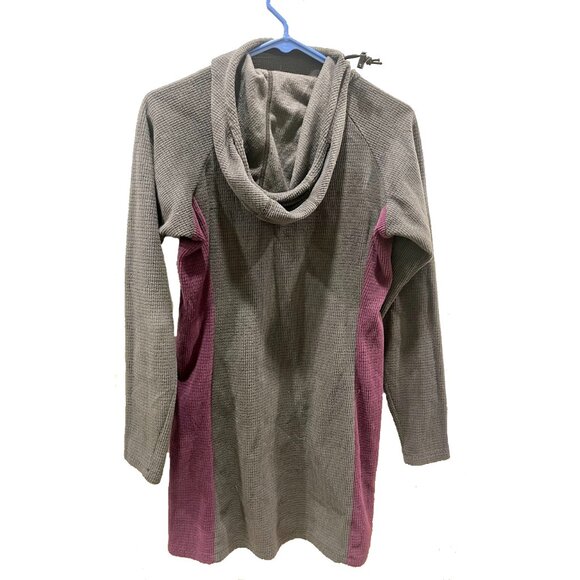 Melanzana Charcoal and Plum Cowl Neck Sweater - Picture 2 of 3